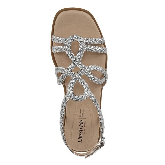 LifeStride Womens Reagan Braided Flat Sandals - Picture 4 of 5
